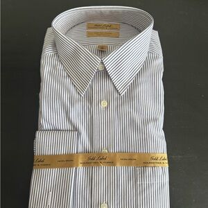 Roundtree & Yorke Gold Label Pinstripe Dress Shirt